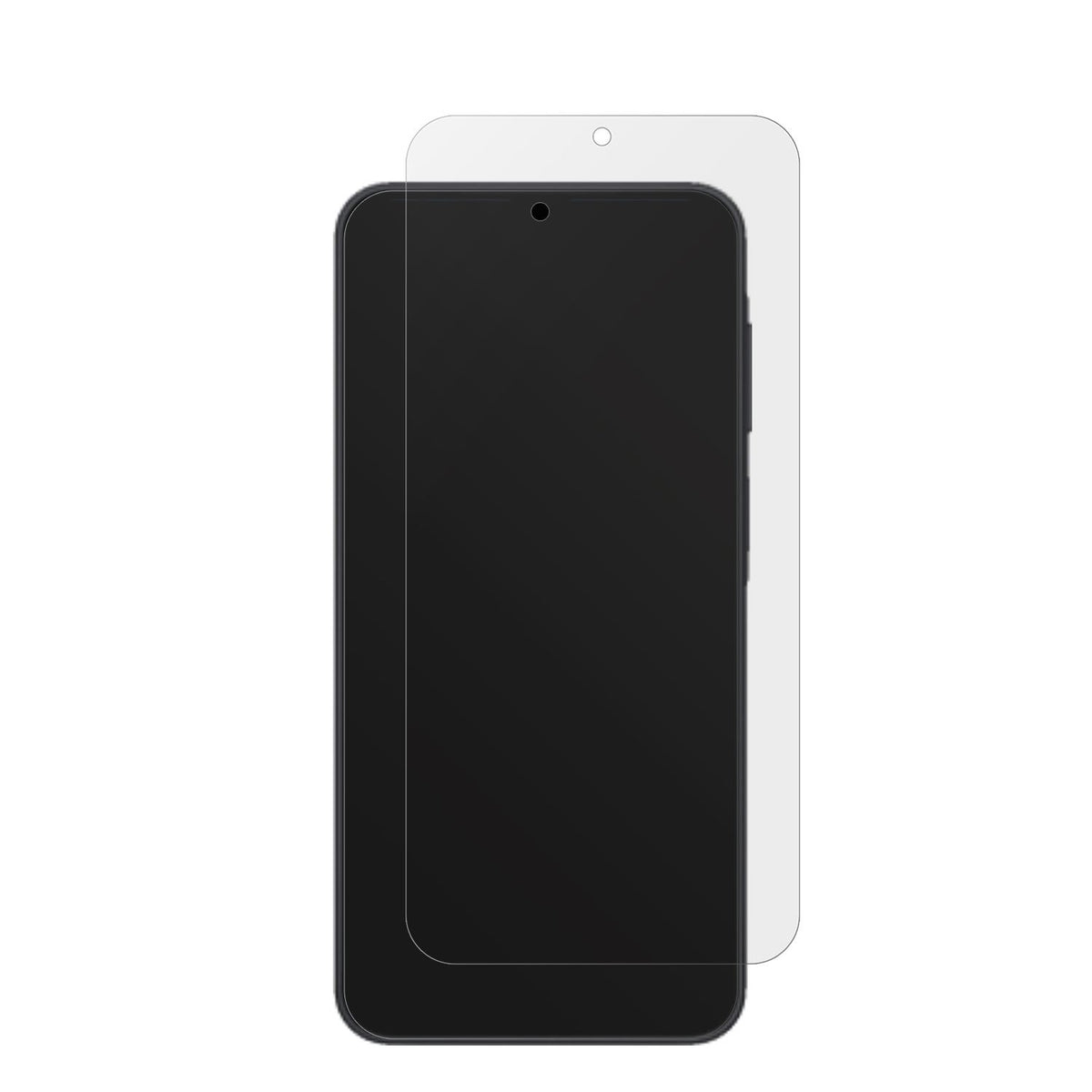 SamsungGalaxy A17 mit aufgebrachter dipos Displayschutzfolie, die lästige Fingerabdrücke minimiert