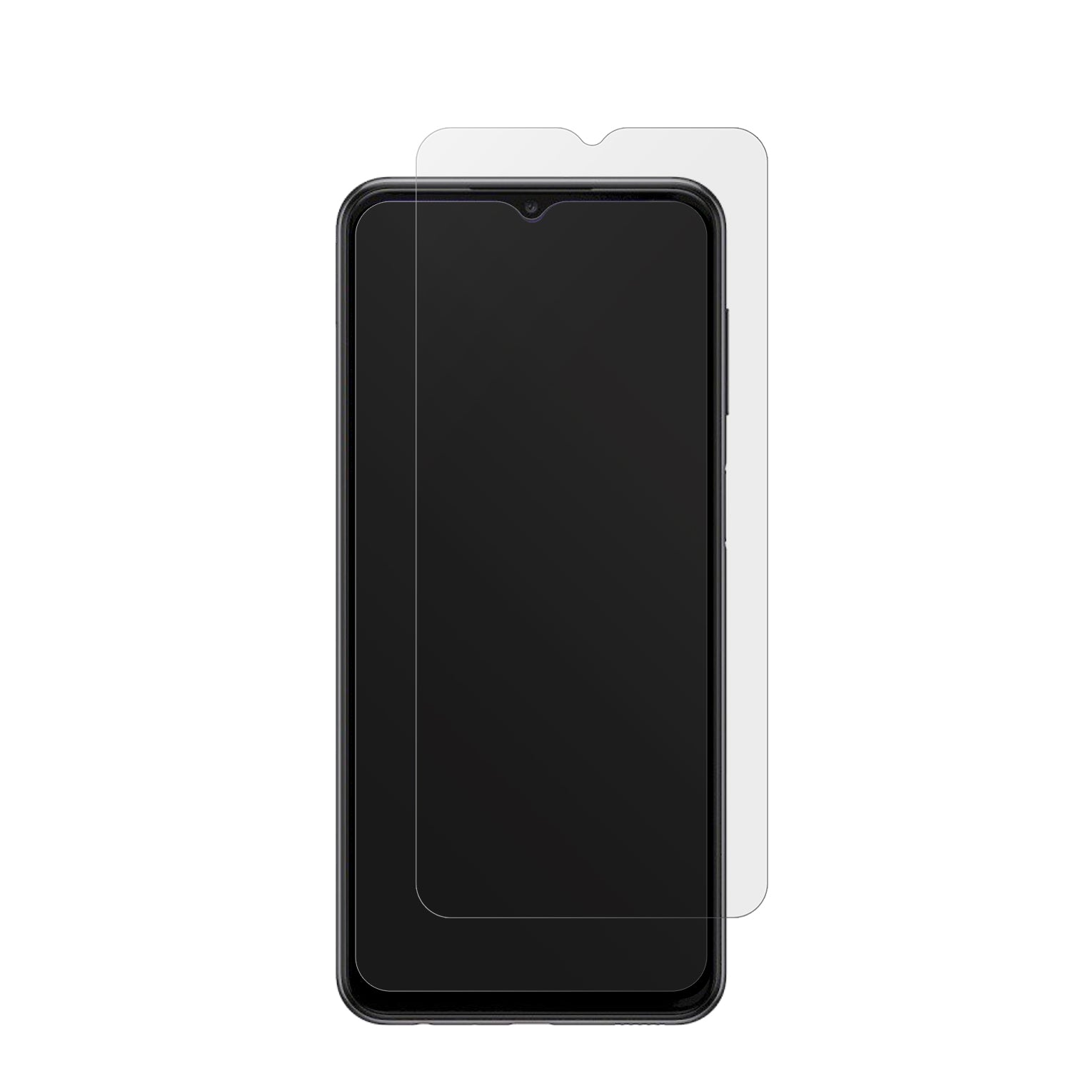 SamsungGalaxy A23 mit aufgebrachter dipos Displayschutzfolie, die lästige Fingerabdrücke minimiert