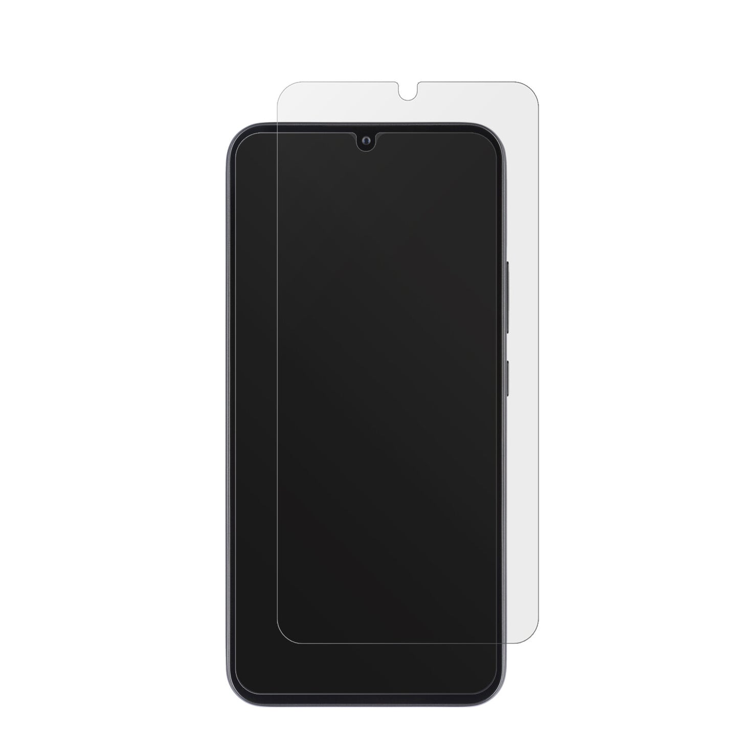 SamsungGalaxy A34 5G mit aufgebrachter dipos Displayschutzfolie, die lästige Fingerabdrücke minimiert