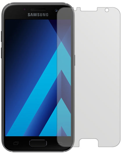 SamsungGalaxy A5 (2017) mit aufgebrachter dipos Displayschutzfolie, die lästige Fingerabdrücke minimiert