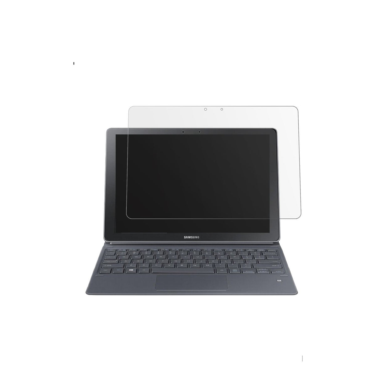 SamsungGalaxy Book W720 12 Zoll mit aufgebrachter dipos Displayschutzfolie, die lästige Fingerabdrücke minimiert
