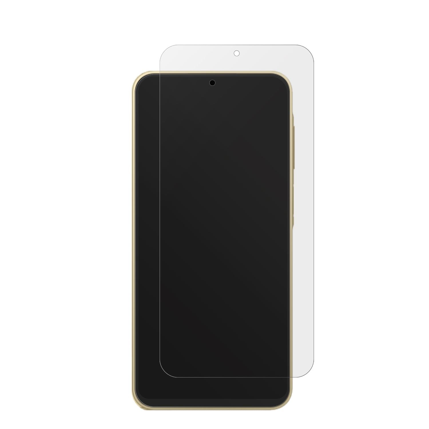 SamsungGalaxy Buddy4 mit aufgebrachter dipos Displayschutzfolie, die lästige Fingerabdrücke minimiert