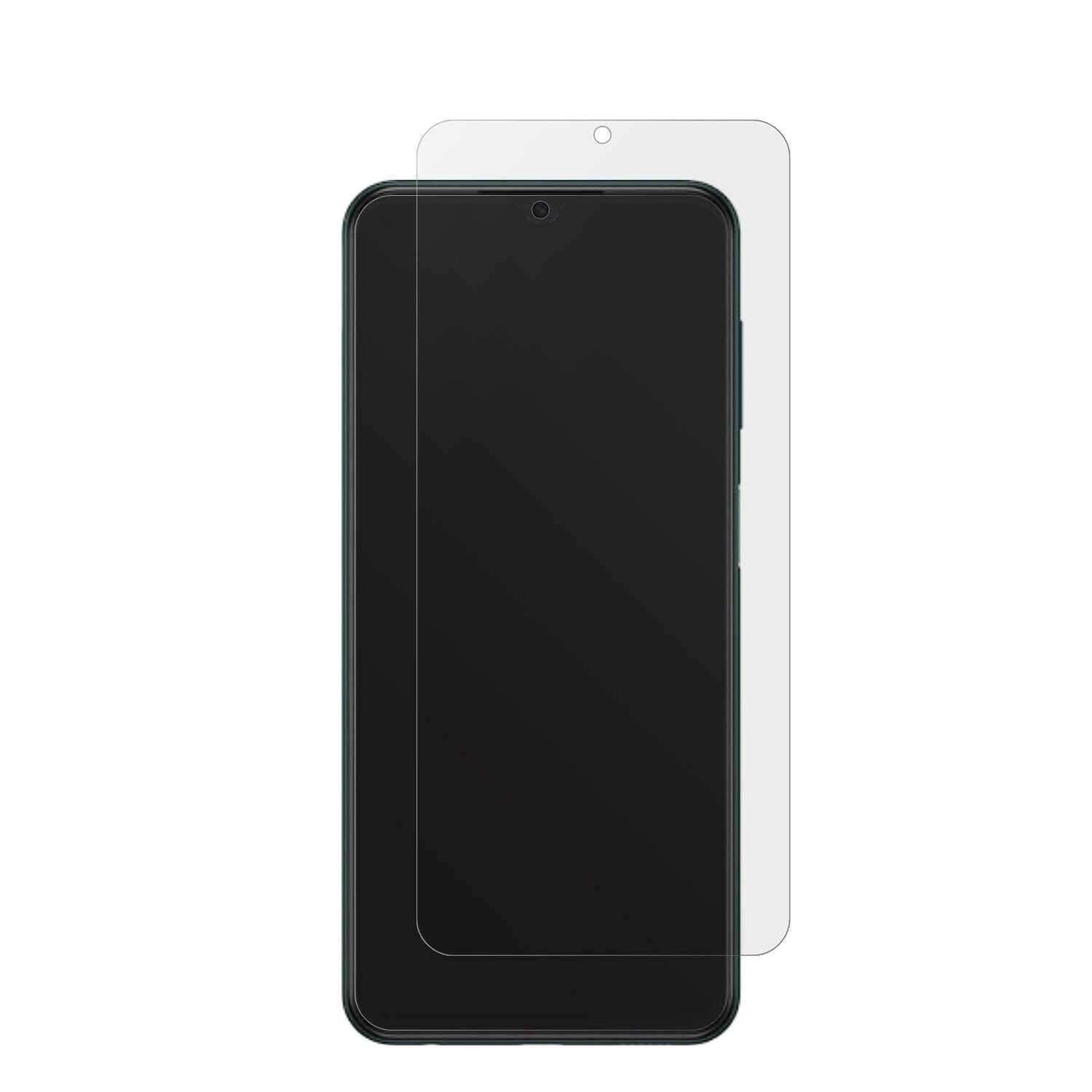 SamsungGalaxy M13 5G mit aufgebrachter dipos Displayschutzfolie, die lästige Fingerabdrücke minimiert