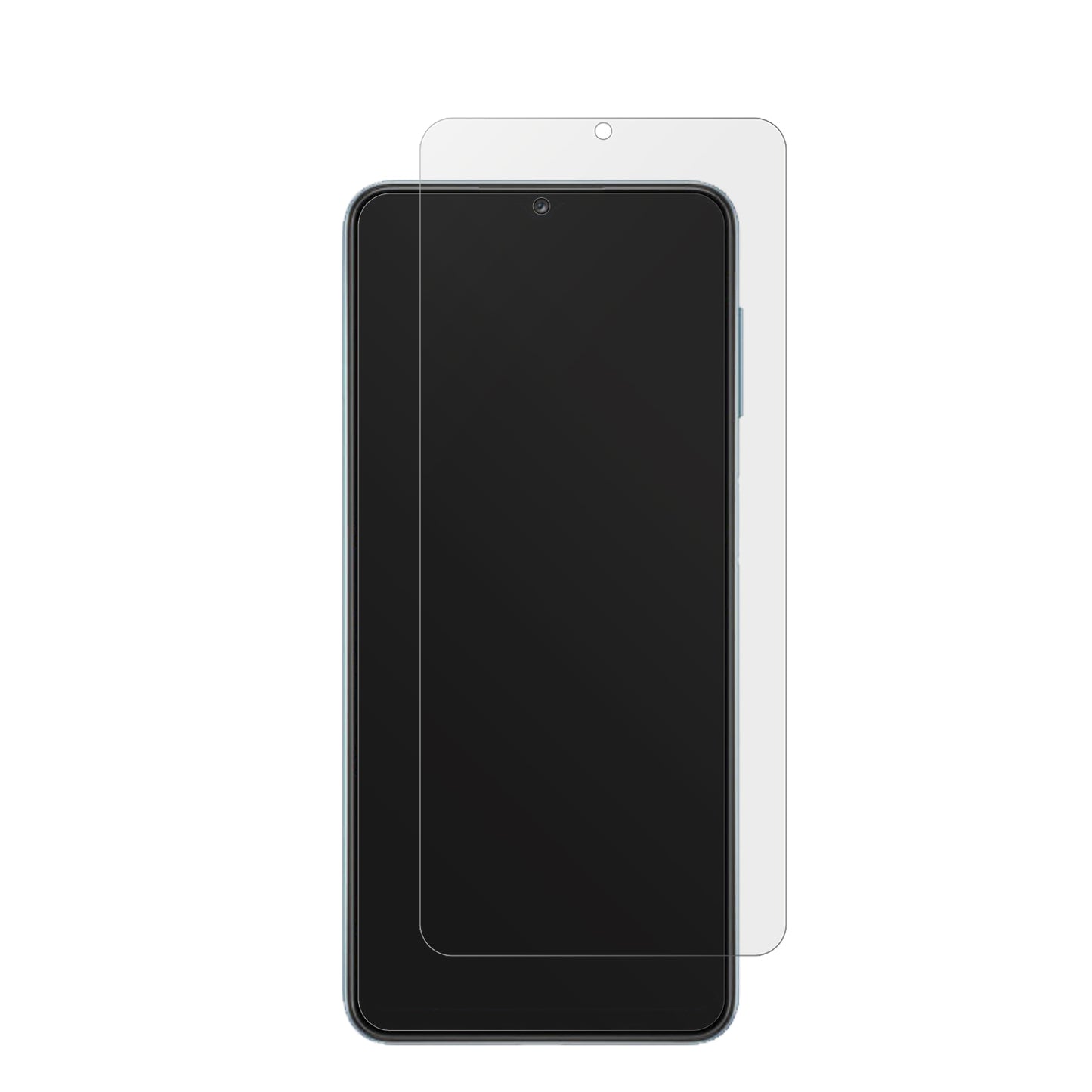 SamsungGalaxy M32 5G mit aufgebrachter dipos Displayschutzfolie, die lästige Fingerabdrücke minimiert