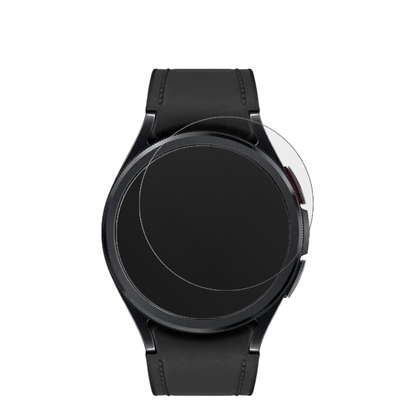 SamsungGalaxy Watch 6 Classic (43mm) mit aufgebrachter dipos Displayschutzfolie, die lästige Fingerabdrücke minimiert