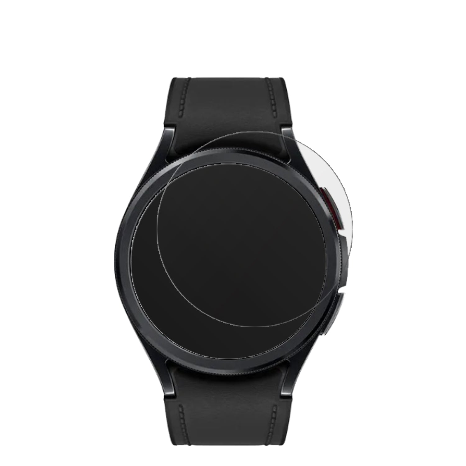SamsungGalaxy Watch 6 Classic (43mm) mit aufgebrachter dipos Displayschutzfolie, die lästige Fingerabdrücke minimiert