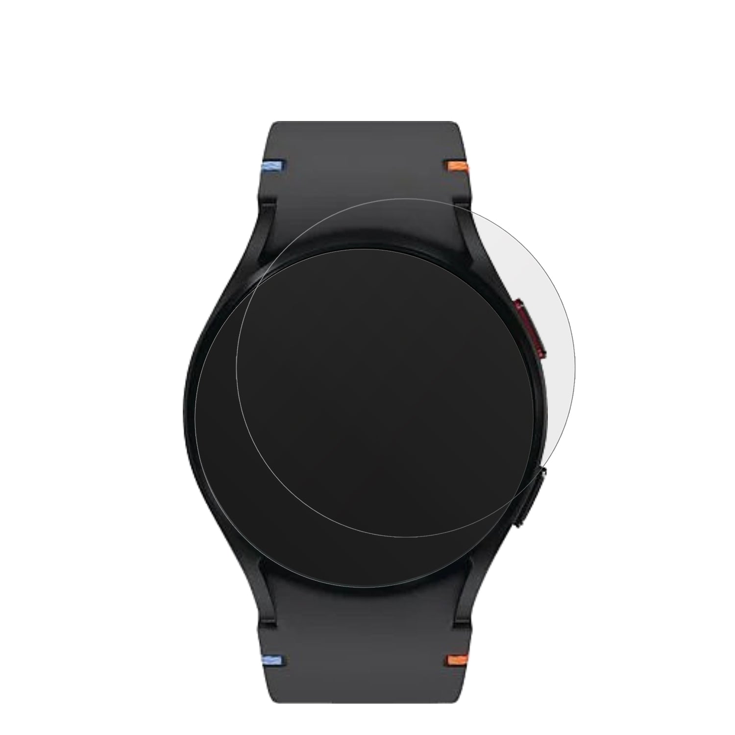 SamsungGalaxy Watch FE 40mm mit aufgebrachter dipos Displayschutzfolie, die lästige Fingerabdrücke minimiert