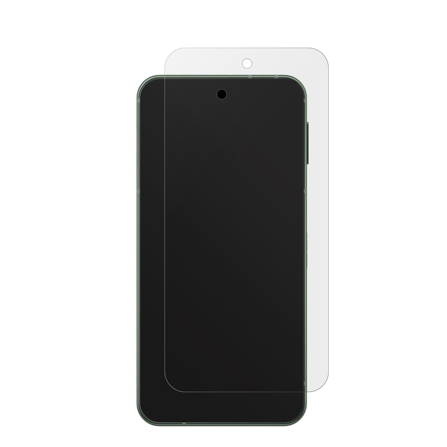 SharpAquos Sense 9 mit aufgebrachter dipos Displayschutzfolie, die lästige Fingerabdrücke minimiert