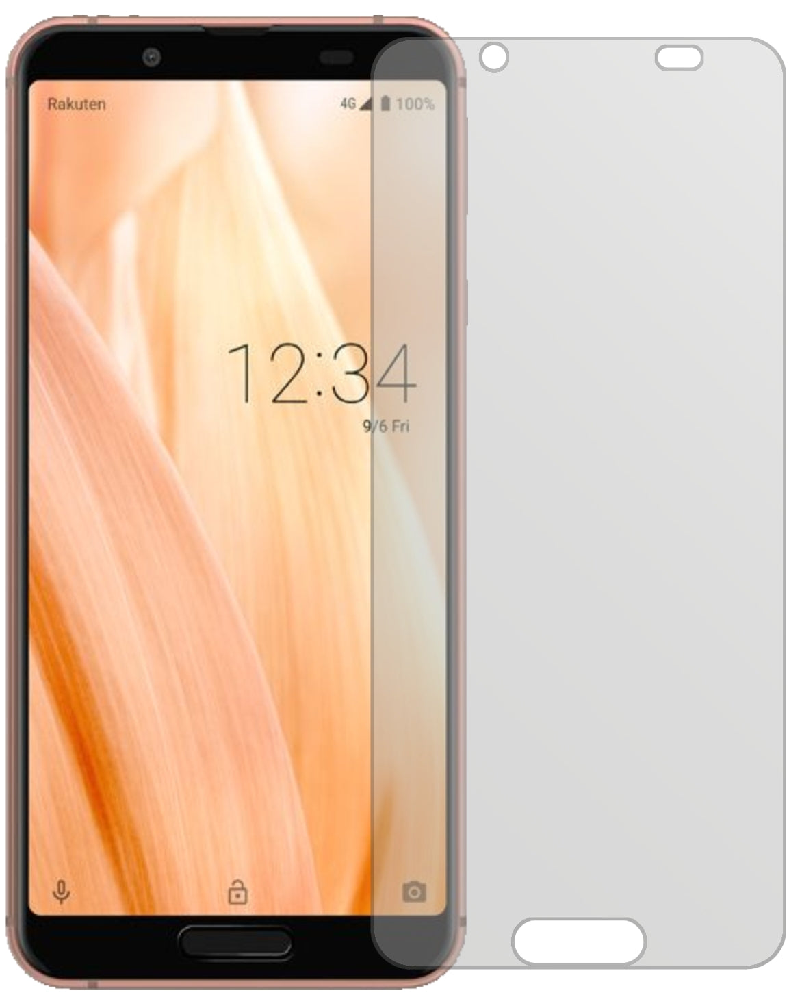 SharpAquos Sense3 mit aufgebrachter dipos Displayschutzfolie, die lästige Fingerabdrücke minimiert