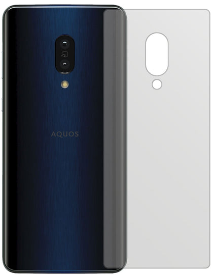 SharpAquos Zero 2 Rückseite mit aufgebrachter dipos Displayschutzfolie, die lästige Fingerabdrücke minimiert