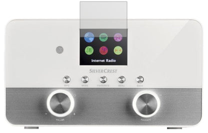 Silvercrest4 in 1 Stereo Internet Radio mit aufgebrachter dipos Displayschutzfolie, die lästige Fingerabdrücke minimiert