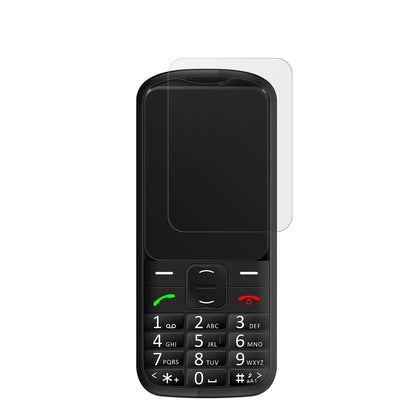 Simvalley MobileSeniorenhandy mit aufgebrachter dipos Displayschutzfolie, die lästige Fingerabdrücke minimiert
