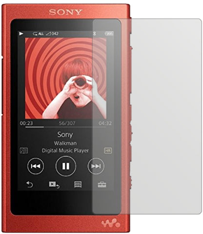SonyWalkman NW-A35HN mit aufgebrachter dipos Displayschutzfolie, die lästige Fingerabdrücke minimiert