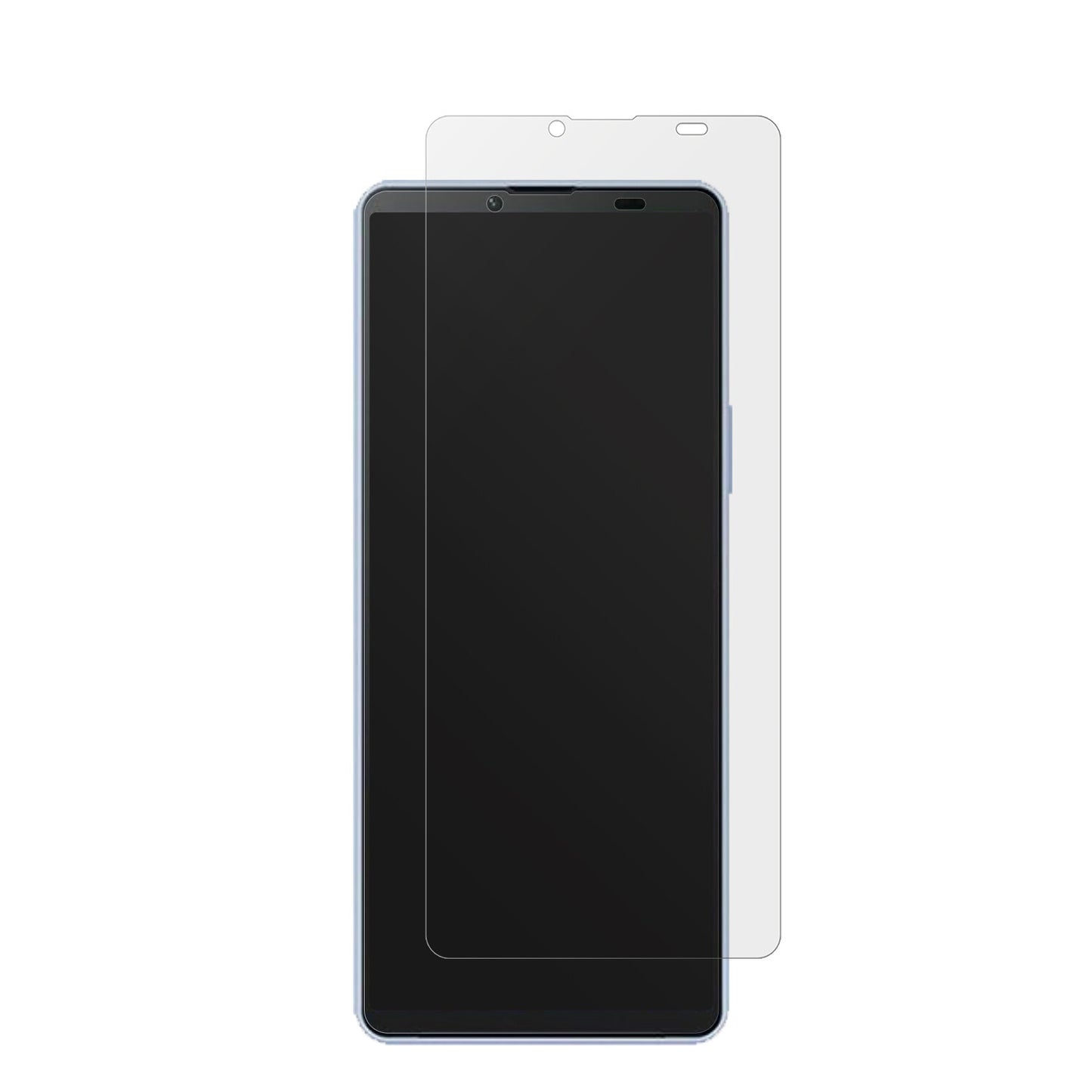 SonyXperia 10 V mit aufgebrachter dipos Displayschutzfolie, die lästige Fingerabdrücke minimiert