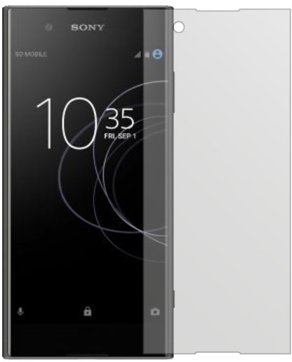 SonyXperia XA1 Plus mit aufgebrachter dipos Displayschutzfolie, die lästige Fingerabdrücke minimiert