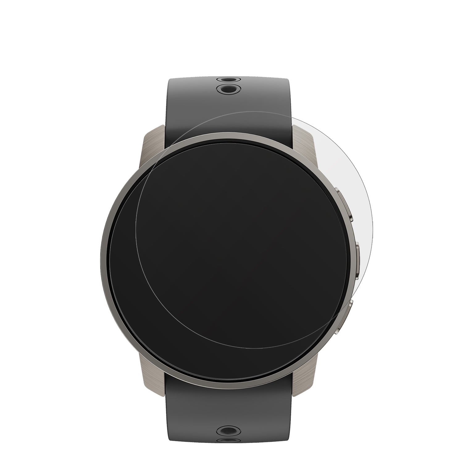SuuntoPeak Pro mit aufgebrachter dipos Displayschutzfolie, die lästige Fingerabdrücke minimiert
