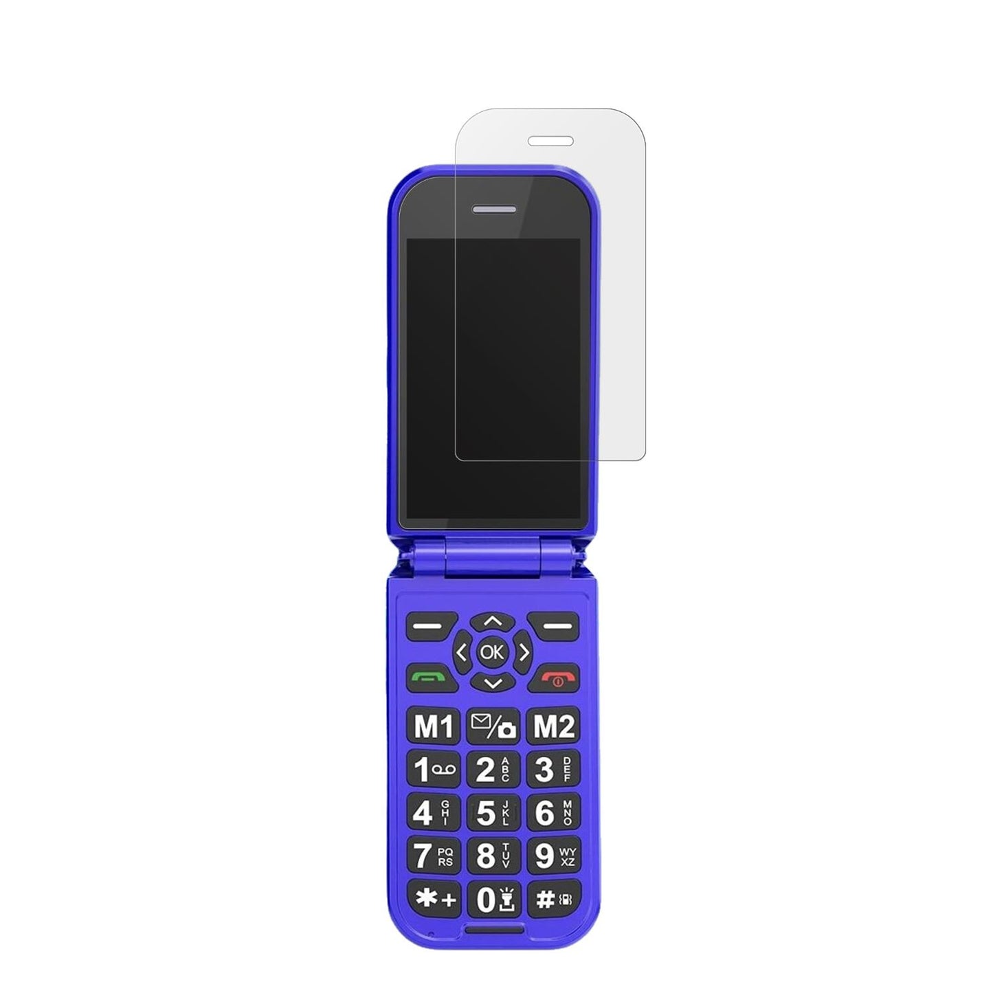 SweetlinkF4 Plus mit aufgebrachter dipos Displayschutzfolie, die lästige Fingerabdrücke minimiert