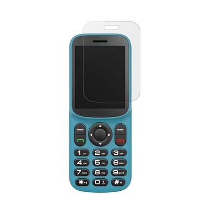 T1854G Handy mit aufgebrachter dipos Displayschutzfolie, die lästige Fingerabdrücke minimiert