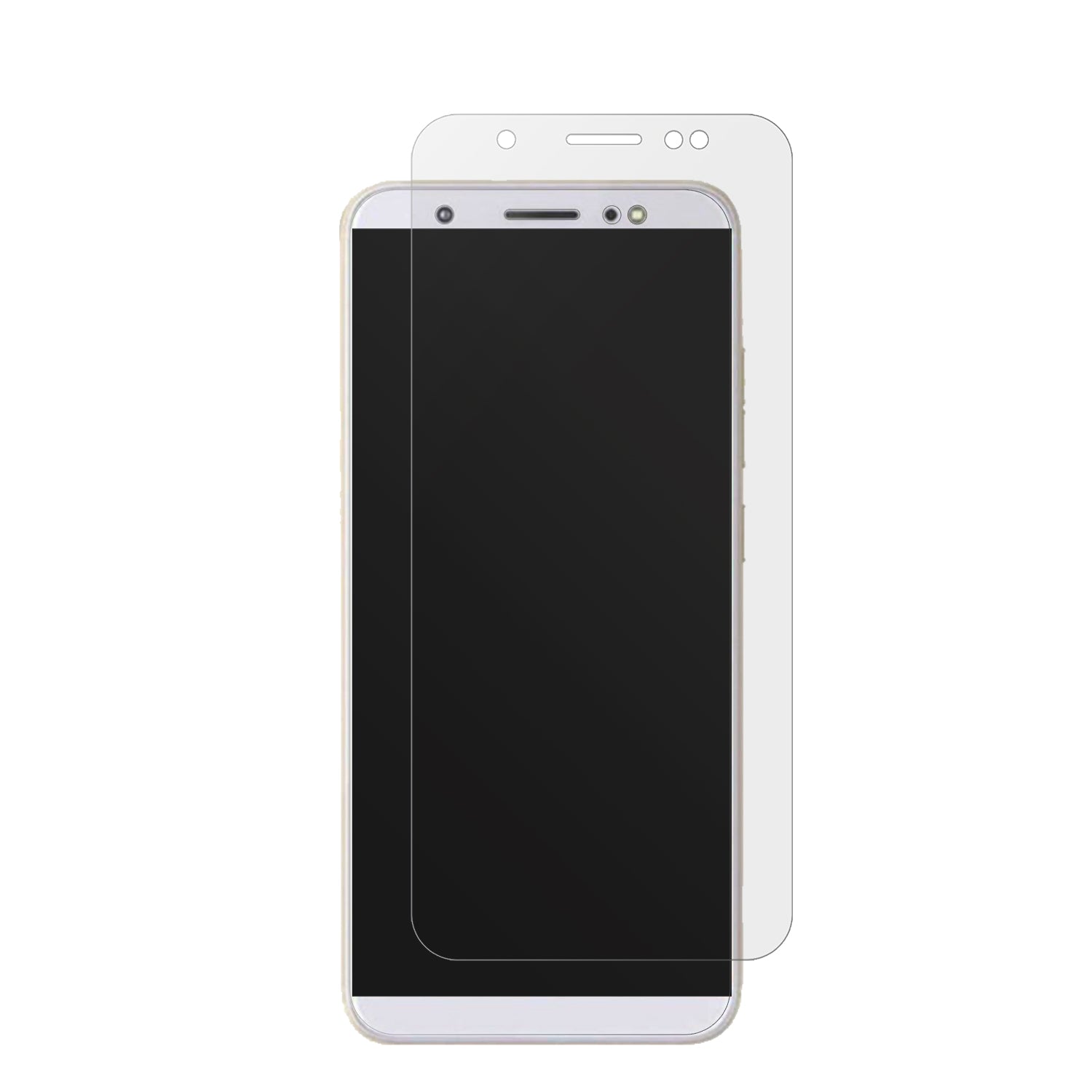 TecnoCamon IN5 mit aufgebrachter dipos Displayschutzfolie, die lästige Fingerabdrücke minimiert