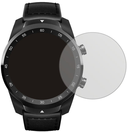 TicWatchPro S mit aufgebrachter dipos Displayschutzfolie, die lästige Fingerabdrücke minimiert