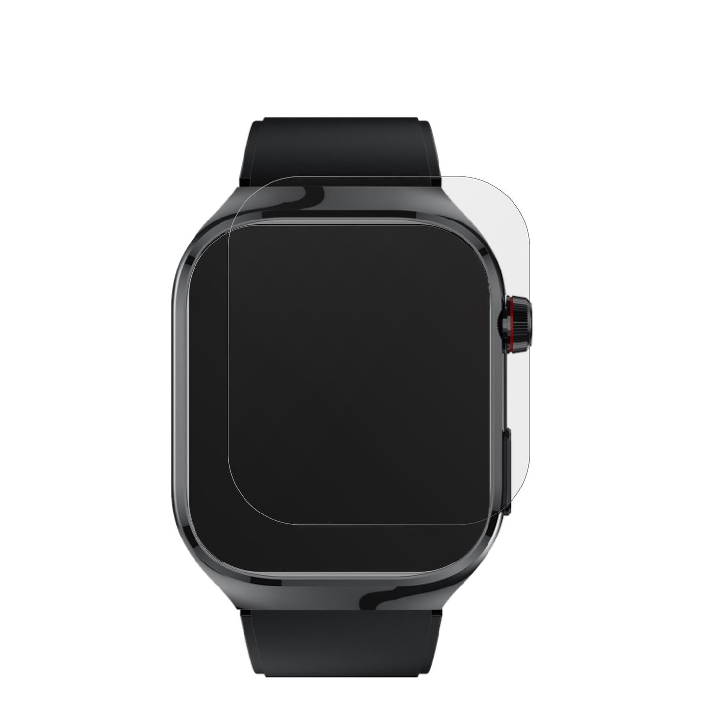 TK16Smartwatch 2.04 Zoll mit aufgebrachter dipos Displayschutzfolie, die lästige Fingerabdrücke minimiert