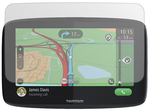 Matte Displayschutzfolie von dipos passend für TomTom GO Essential 6, präziser Zuschnitt und blasenfrei montiert