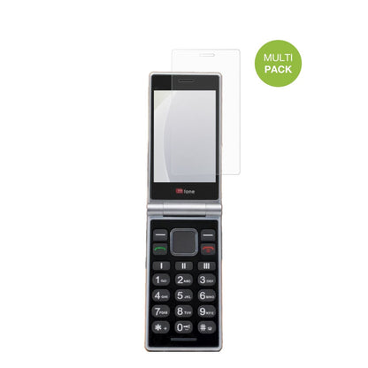 TTfoneTT990 4G mit aufgebrachter dipos Displayschutzfolie, die lästige Fingerabdrücke minimiert