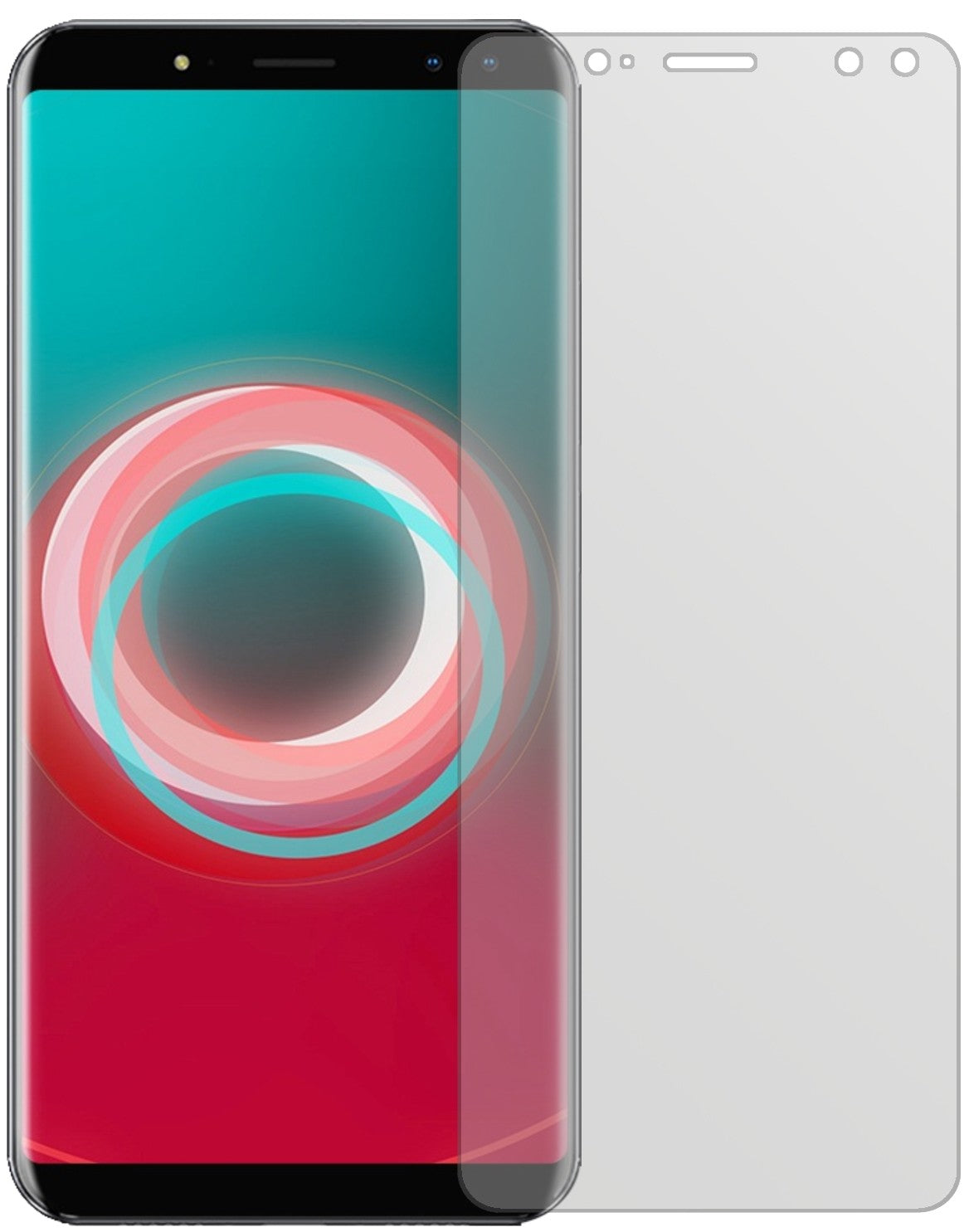 UlefonePower 3S mit aufgebrachter dipos Displayschutzfolie, die lästige Fingerabdrücke minimiert