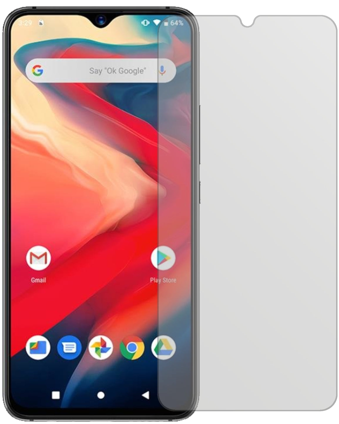 UmidigiS3 Pro mit aufgebrachter dipos Displayschutzfolie, die lästige Fingerabdrücke minimiert