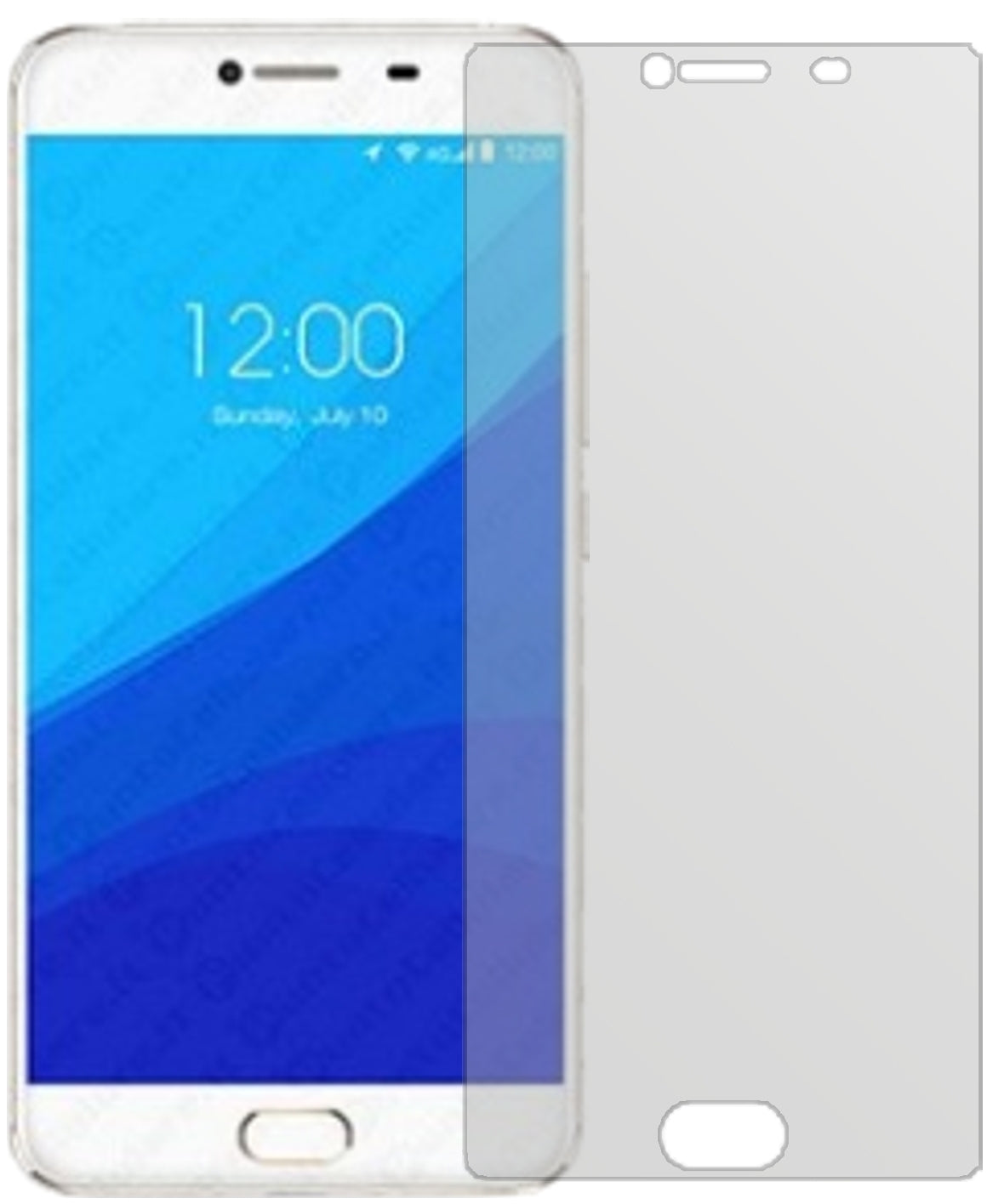 UmidigiZ Pro mit aufgebrachter dipos Displayschutzfolie, die lästige Fingerabdrücke minimiert