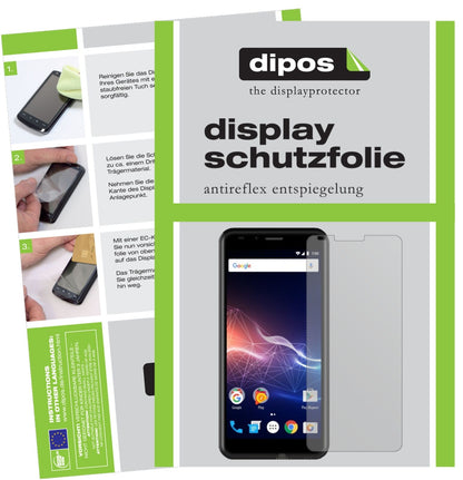 VertexImpress Click 3G 2018 mit aufgebrachter dipos Displayschutzfolie, die lästige Fingerabdrücke minimiert