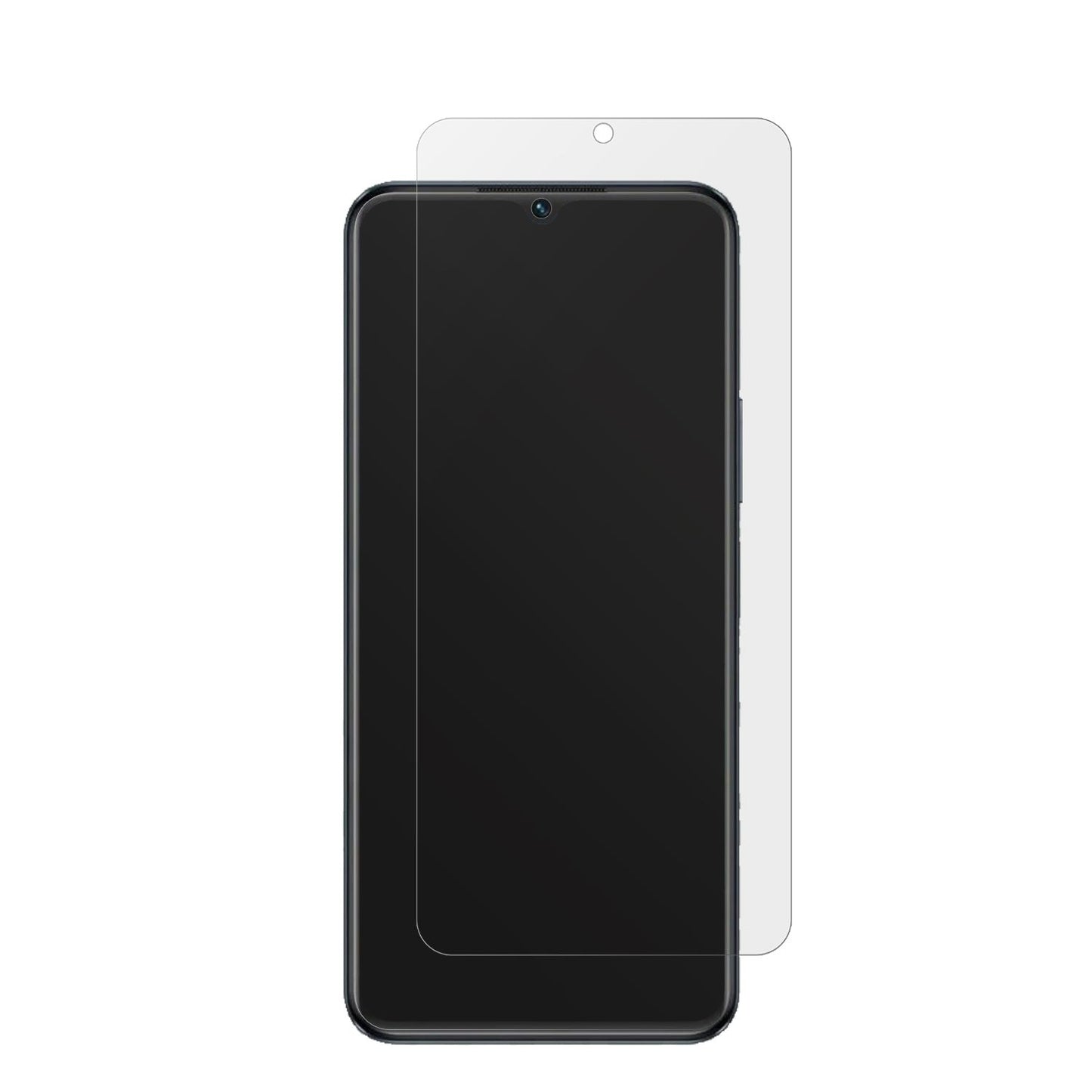 VivoiQOO Z6 5G mit aufgebrachter dipos Displayschutzfolie, die lästige Fingerabdrücke minimiert