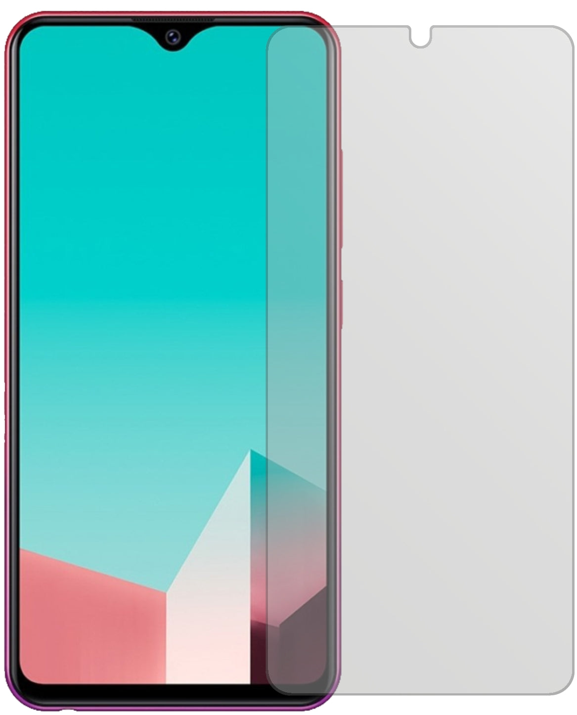 VivoY91 C mit aufgebrachter dipos Displayschutzfolie, die lästige Fingerabdrücke minimiert