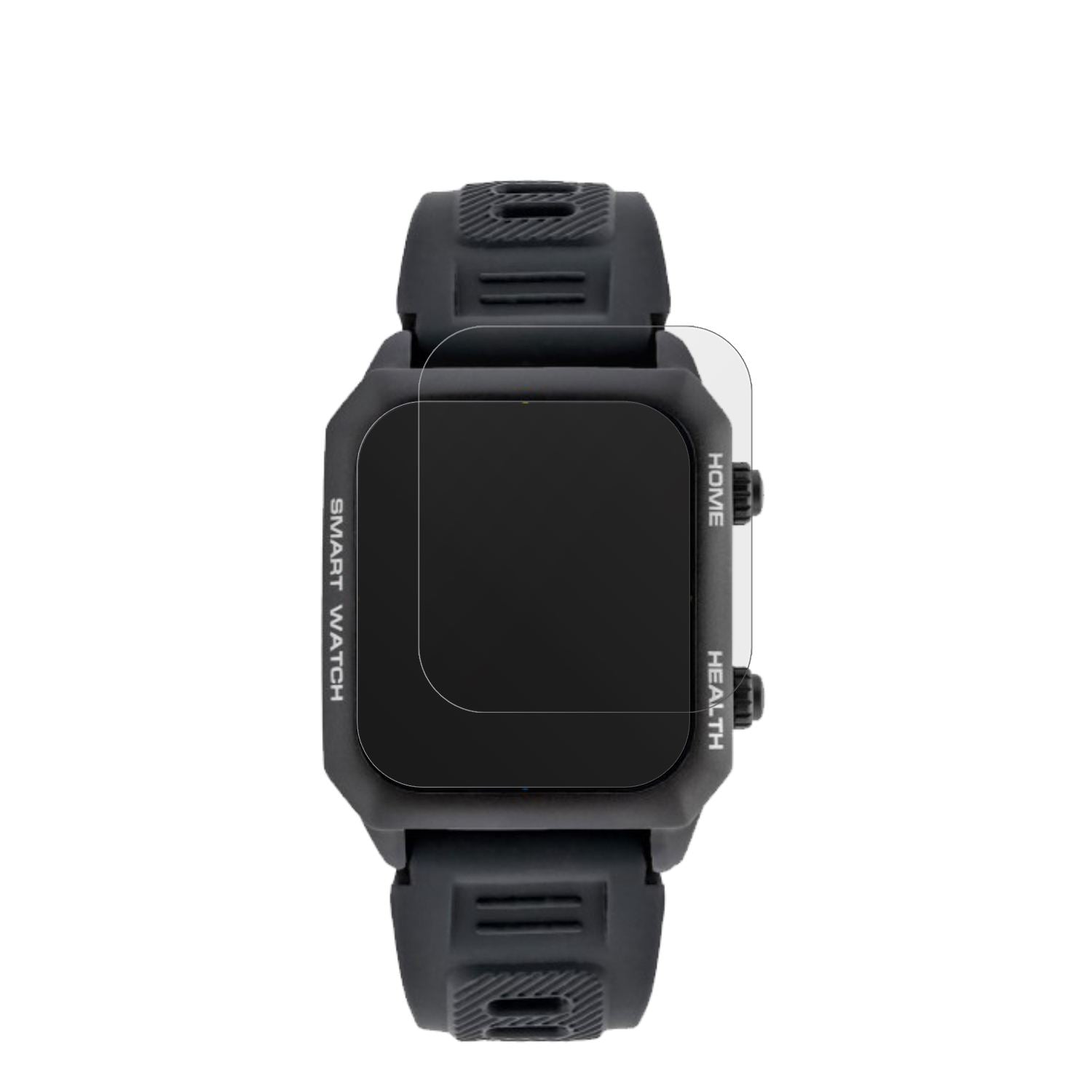 WatchmarkKardiowatch FOCUS mit aufgebrachter dipos Displayschutzfolie, die lästige Fingerabdrücke minimiert