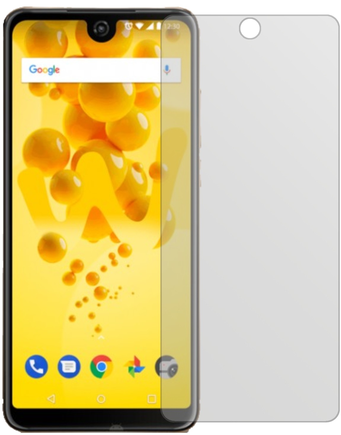 WikoView 2 Pro mit aufgebrachter dipos Displayschutzfolie, die lästige Fingerabdrücke minimiert