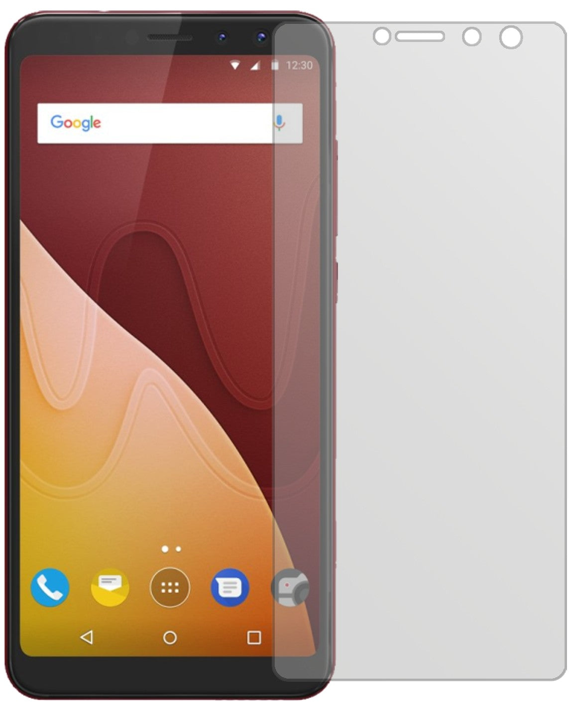 WikoView Prime mit aufgebrachter dipos Displayschutzfolie, die lästige Fingerabdrücke minimiert