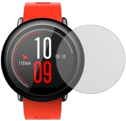 XiaomiAmazfit mit aufgebrachter dipos Displayschutzfolie, die lästige Fingerabdrücke minimiert