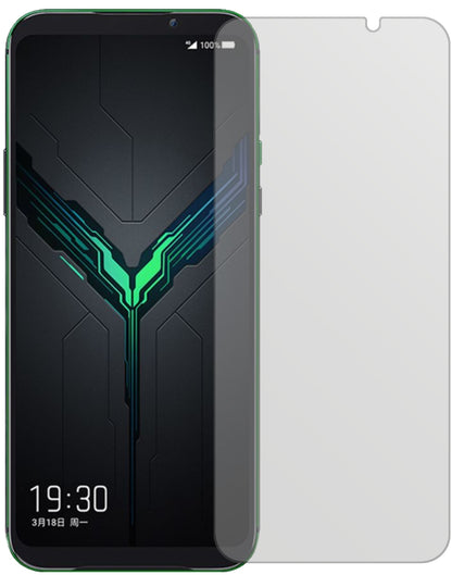 XiaomiBlack Shark 2 mit aufgebrachter dipos Displayschutzfolie, die lästige Fingerabdrücke minimiert