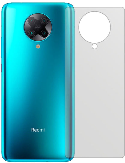 XiaomiRedmi K30 Pro Zoom Rückseite mit aufgebrachter dipos Displayschutzfolie, die lästige Fingerabdrücke minimiert