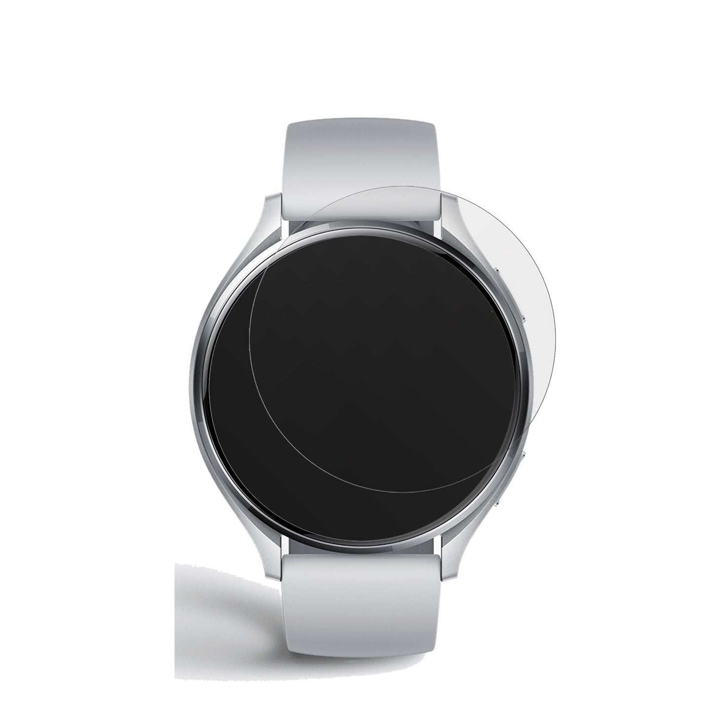 XiaomiWatch 2 mit aufgebrachter dipos Displayschutzfolie, die lästige Fingerabdrücke minimiert