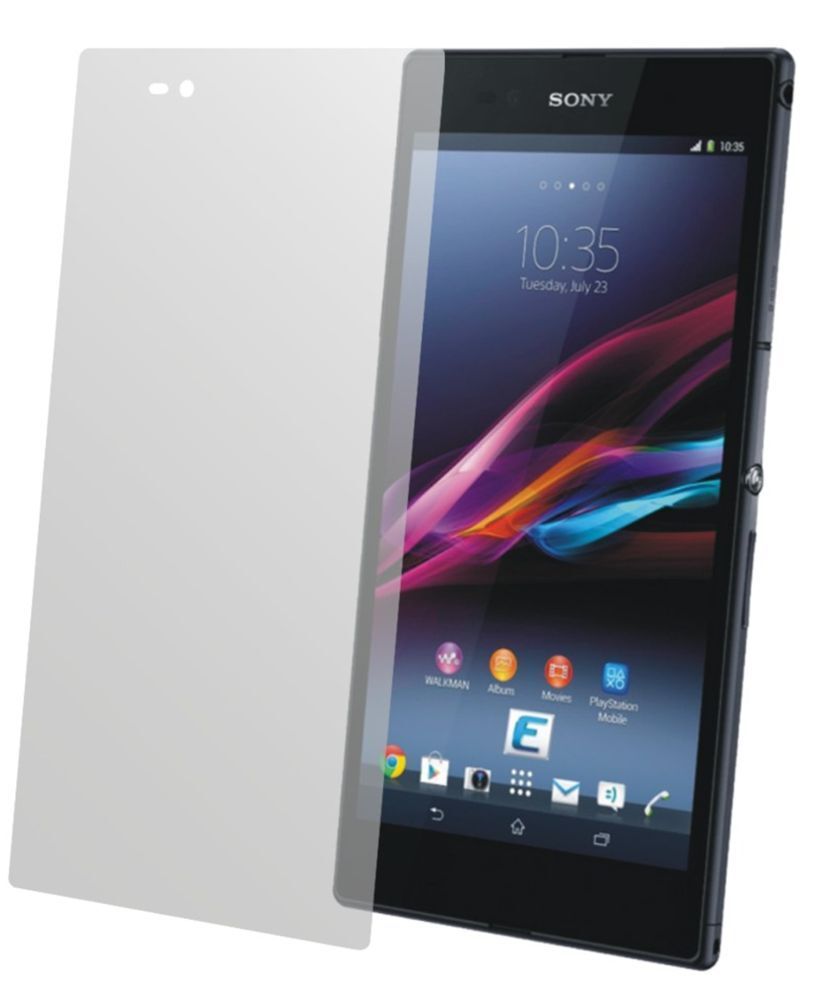 Xperia Z UltraSony mit aufgebrachter dipos Displayschutzfolie, die lästige Fingerabdrücke minimiert