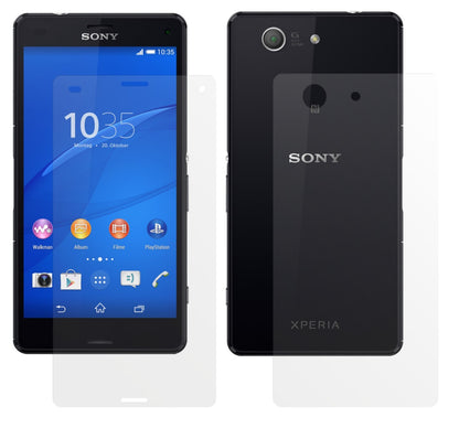 Xperia Z3 CompactSony mit aufgebrachter dipos Displayschutzfolie, die lästige Fingerabdrücke minimiert