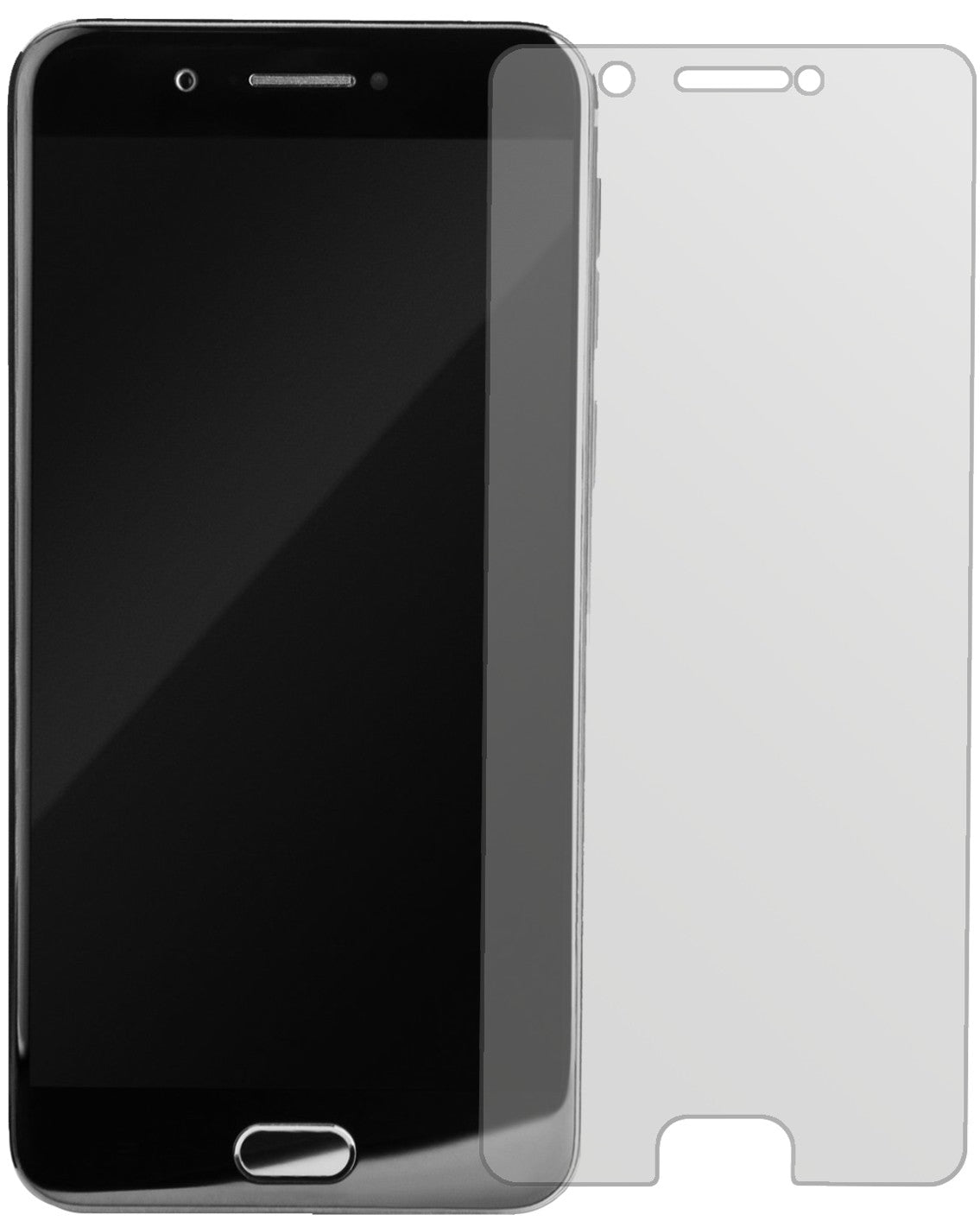 YotaPhone3 mit aufgebrachter dipos Displayschutzfolie, die lästige Fingerabdrücke minimiert