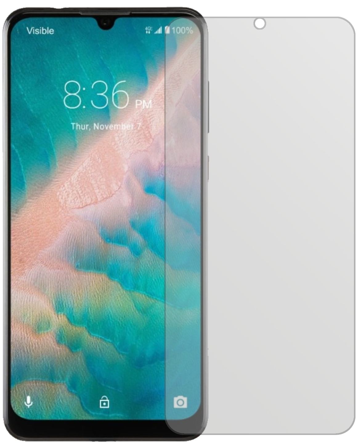 ZTEBlade 10 Prime mit aufgebrachter dipos Displayschutzfolie, die lästige Fingerabdrücke minimiert