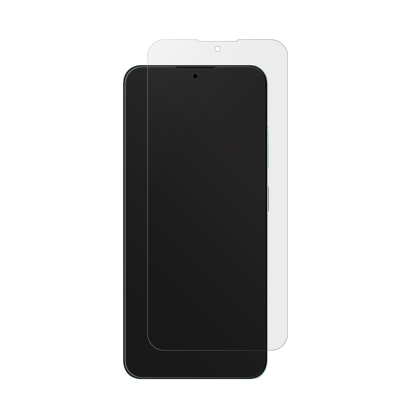 ZTEBlade A55 mit aufgebrachter dipos Displayschutzfolie, die lästige Fingerabdrücke minimiert