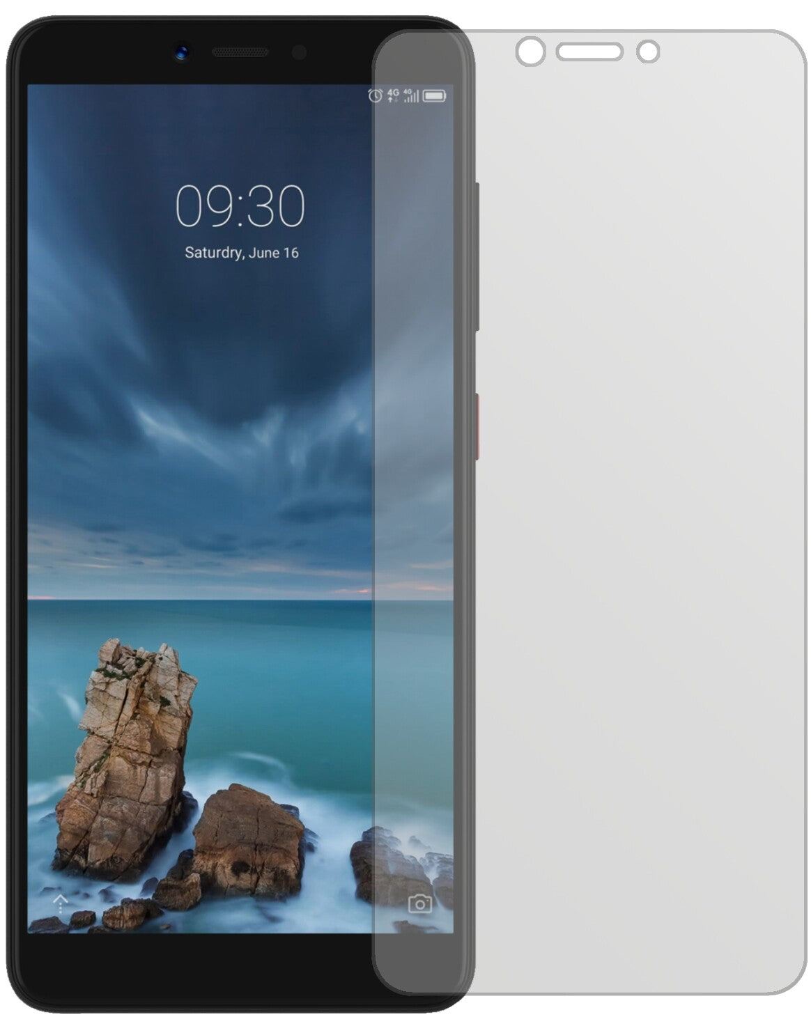 ZTEBlade A7 Vita mit aufgebrachter dipos Displayschutzfolie, die lästige Fingerabdrücke minimiert