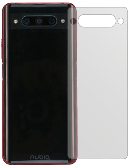 ZTEnubia Z20 Rückseite mit aufgebrachter dipos Displayschutzfolie, die lästige Fingerabdrücke minimiert