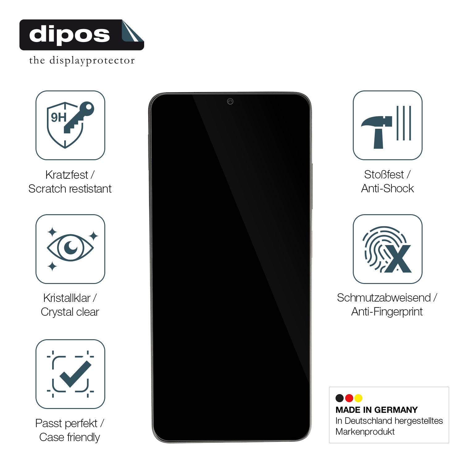 Displayschutz hergestellt in Deutschland, höchste Qualität made in Germany
