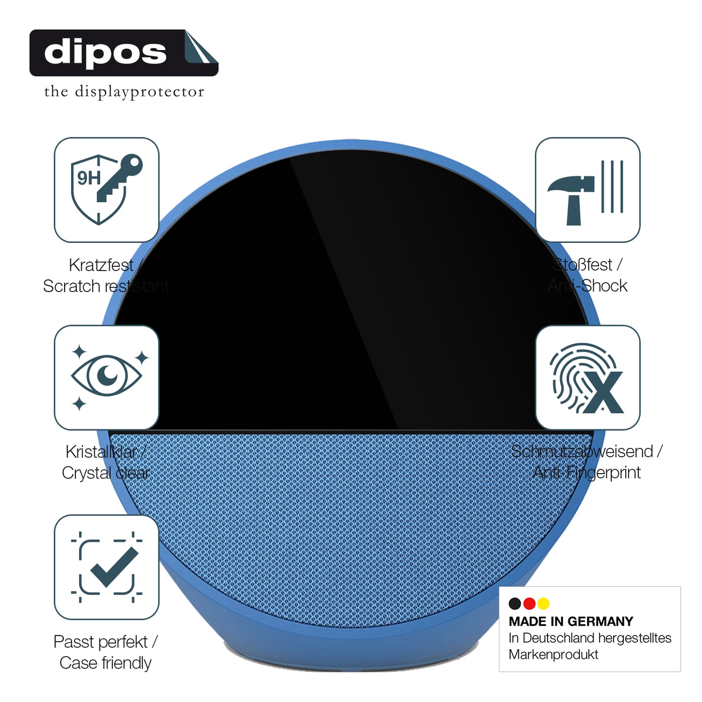 Displayschutz hergestellt in Deutschland, höchste Qualität made in Germany