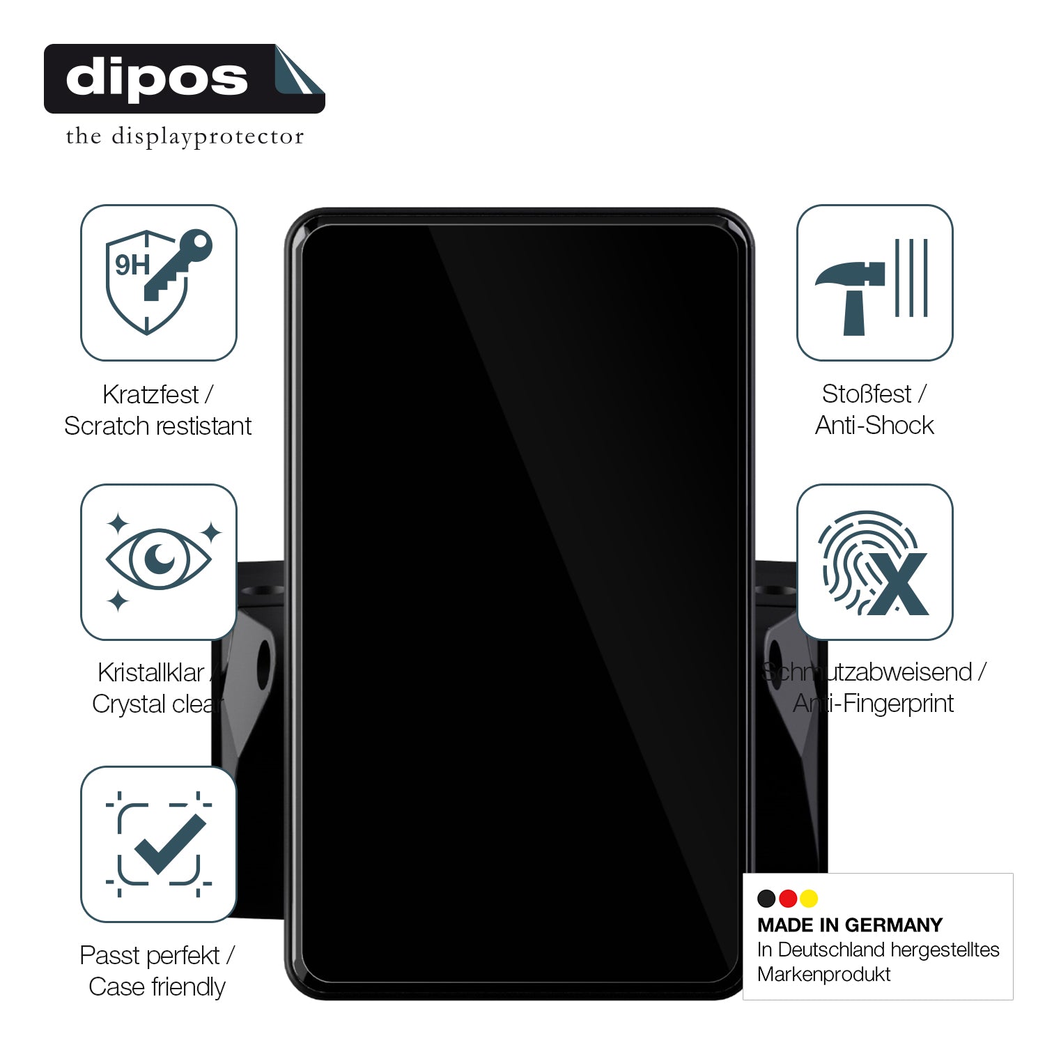 Displayschutz hergestellt in Deutschland, höchste Qualität made in Germany